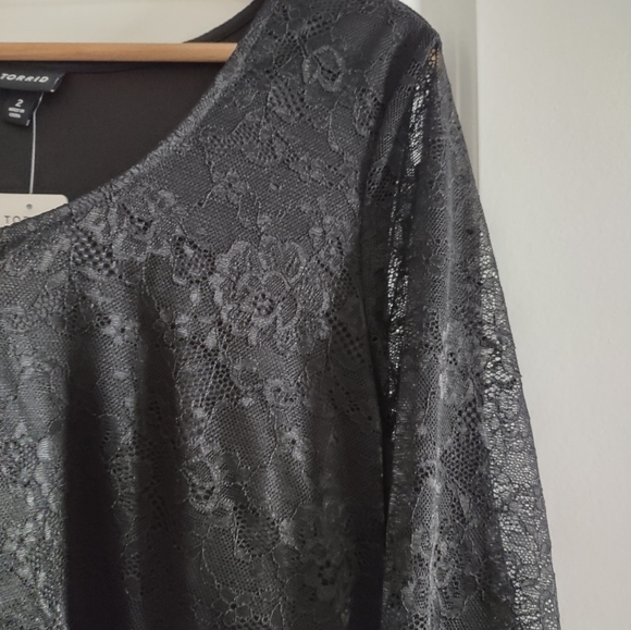 Torrid Super Soft Lace Babydoll Tunic Top NWT - Picture 5 of 13